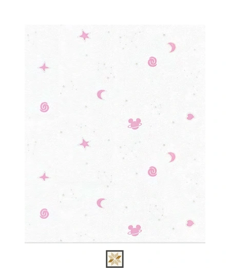 White Pattern Wallpaper (530 inches width) : WP-28239-B