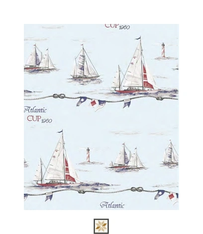 Blue Pattern Wallpaper (530 inches width) : WP-28275-B