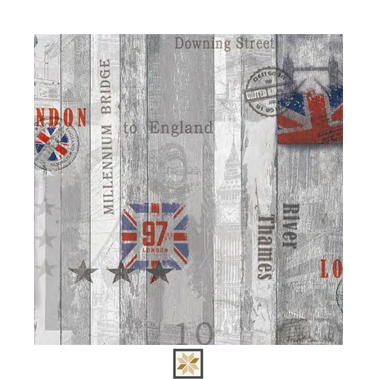 Grey Pattern Wallpaper (530 inches width) : WP-28268-D