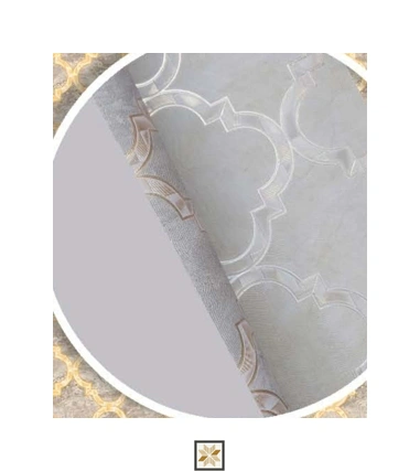 Cream Shapes Non Woven Enrich Wallpaper (533.4 inches width) : WP-28281