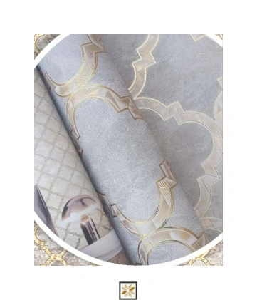 Grey Shapes Non Woven Enrich Wallpaper (533.4 inches width) : WP-28295