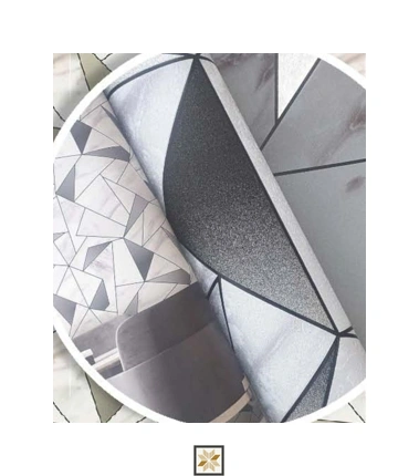 Silver Shapes Non Woven Enrich Wallpaper (533.4 inches width) : WP-28327