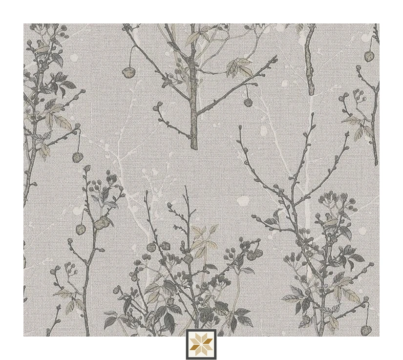 Grey Tropical Wallpaper (1066.8 inches width) : WP-28547-E