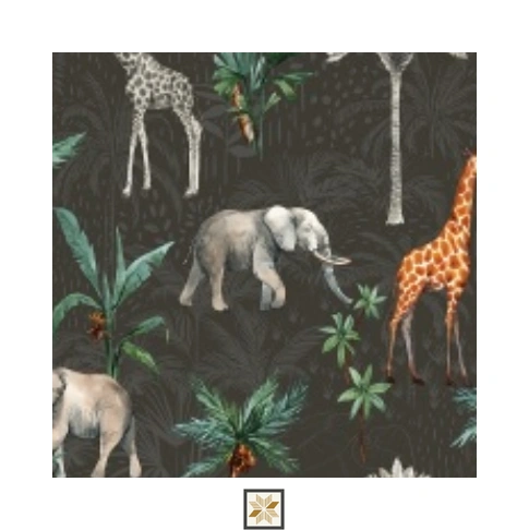 Black Wildlife Wallpaper (1066.8 inches width) : WP-28680-B