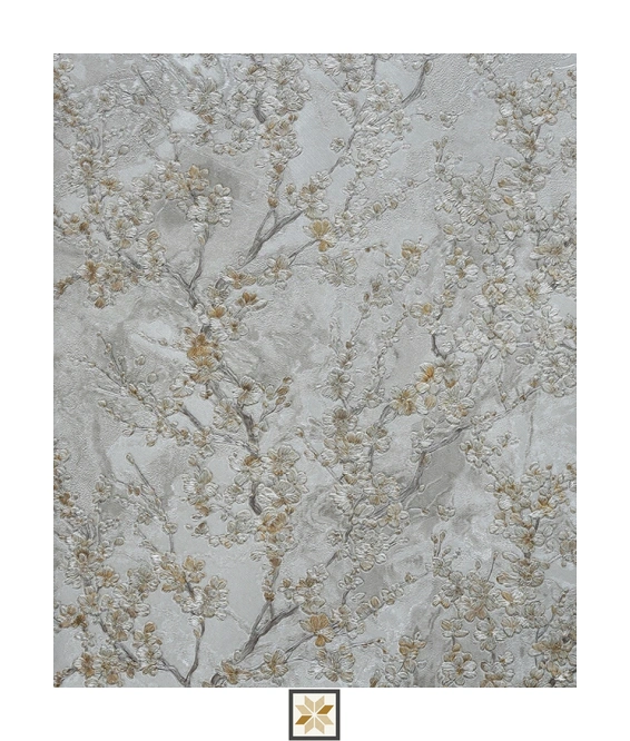 Cream Flower Wallpaper (530 inches width) : WP-29046-B