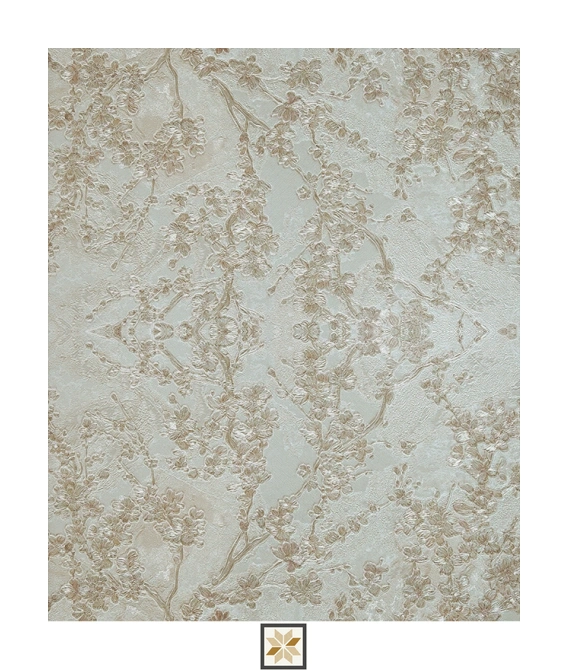 Gold Flower Wallpaper (530 inches width) : WP-29046-C