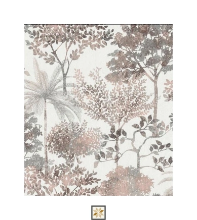 Beige Tropical Wallpaper (533.4 inches width) : WP-33891-B