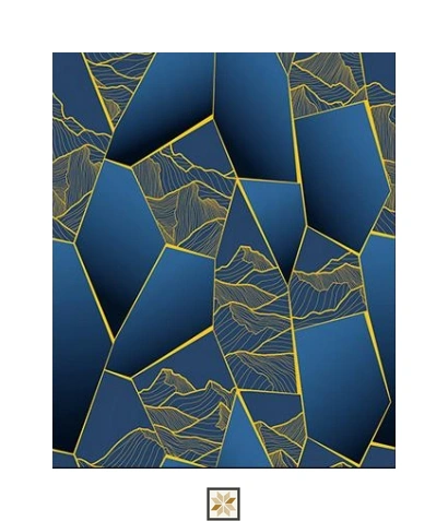Blue Abstract PVC(Vinyl) Wallpaper (529 inches width) : WP-33714-B