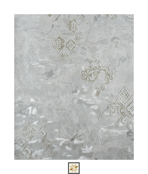 White Pattern Wallpaper (530 inches width) : WP-35026-E