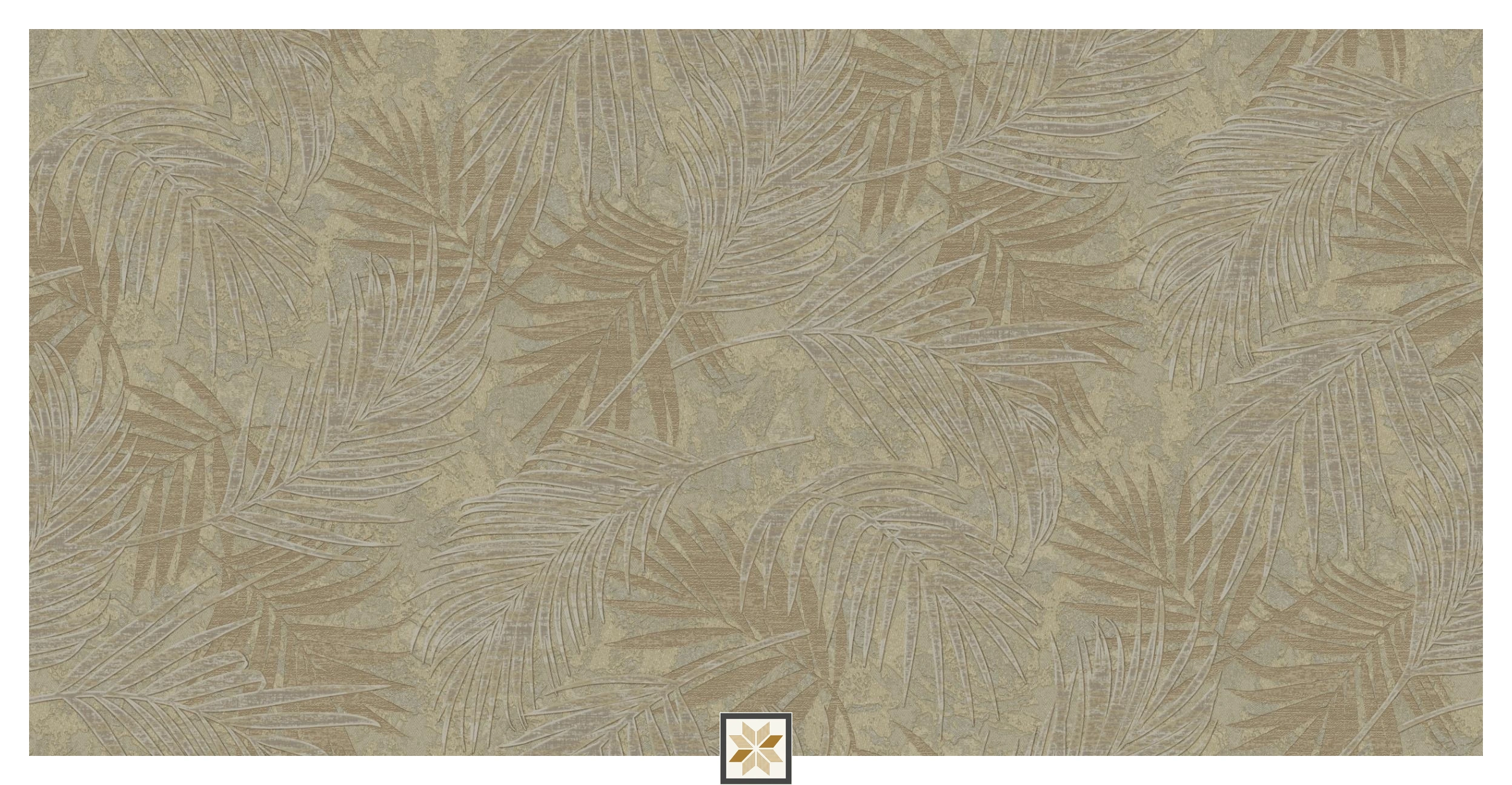 Brown Flower PVC(Vinyl) Wallpaper (1066.8 inches width) : WP-35072-B