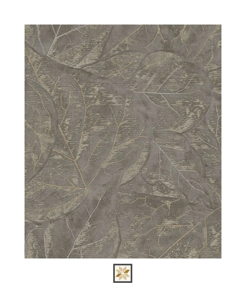 Brown Flower PVC(Vinyl) Wallpaper (533.4 inches width) : WP-29127-B