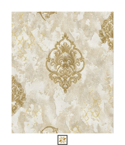Brown Royal PVC(Vinyl) Wallpaper (533.4 inches width) : WP-29184-C