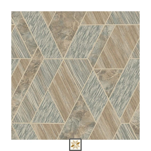 Brown Shapes PVC(Vinyl) Wallpaper (533.4 inches width) : WP-29195-C