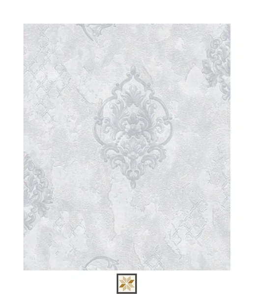 Grey Royal PVC(Vinyl) Wallpaper (533.4 inches width) : WP-29184-E