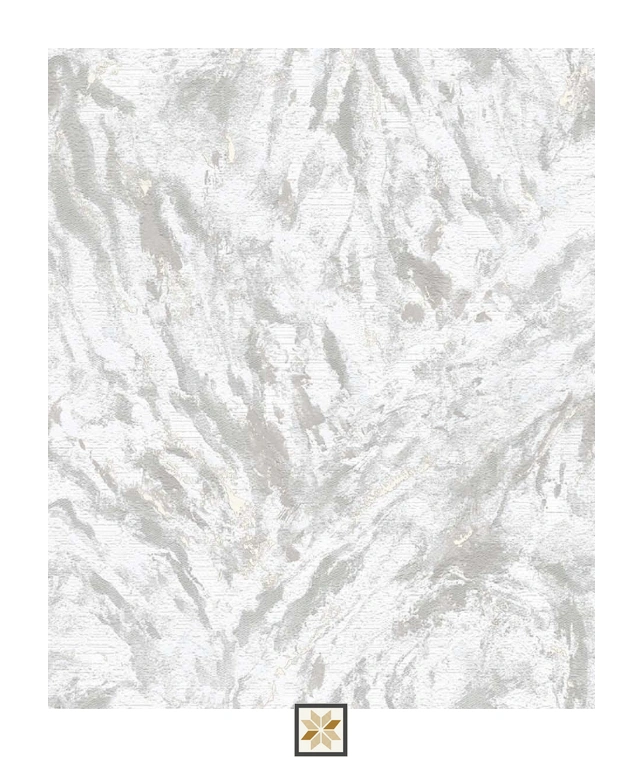 White Marble PVC(Vinyl) Wallpaper (533.4 inches width) : WP-29218-F