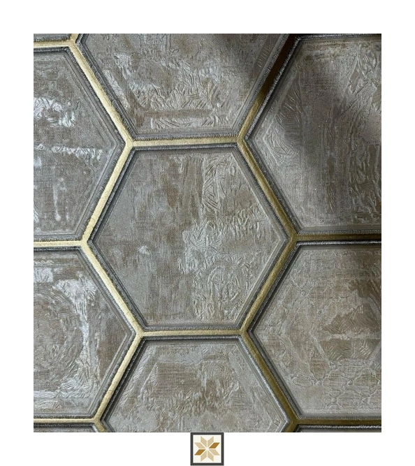 Silver Shapes Wallpaper (533.4 inches width) : WP-29248