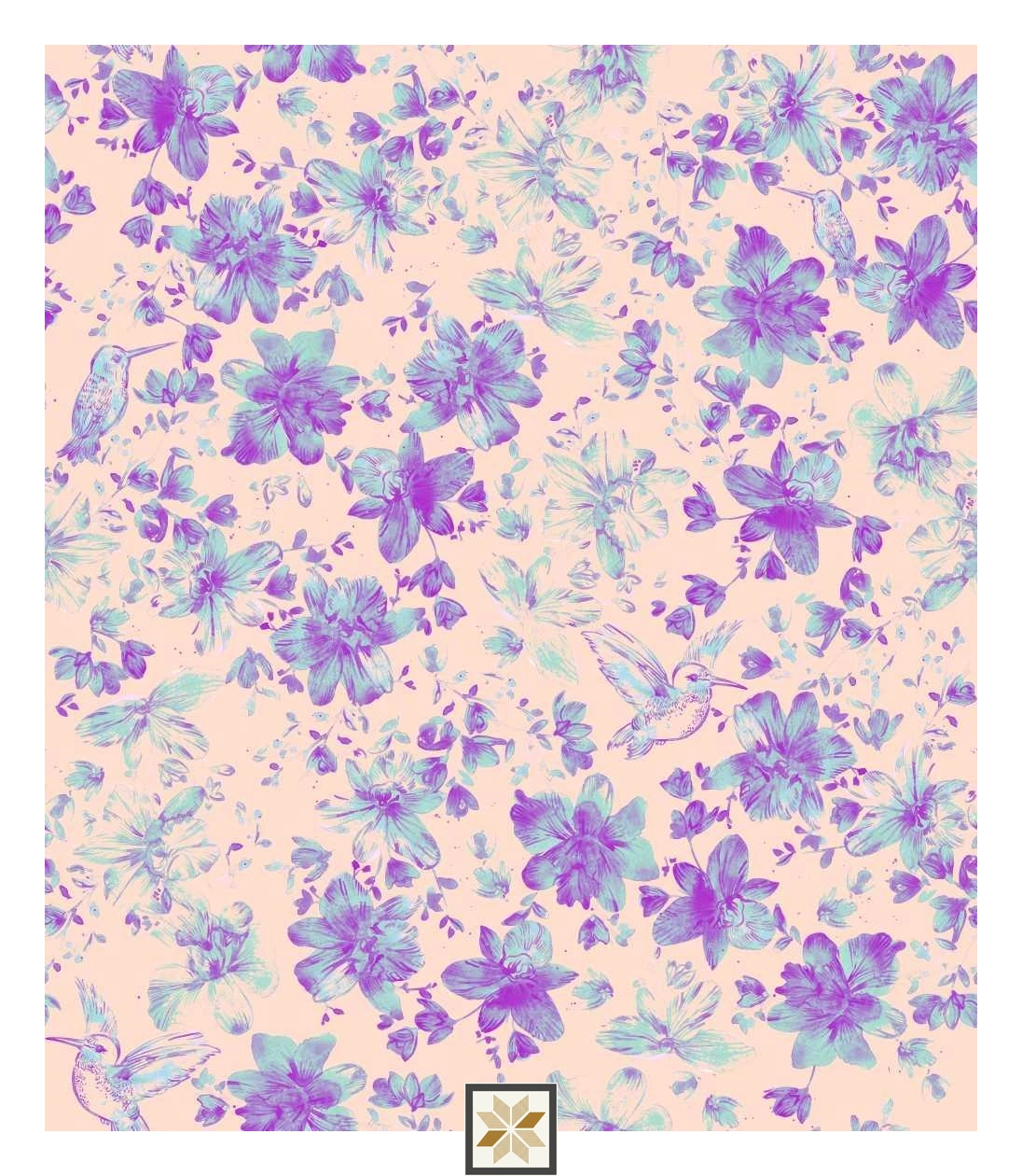 Multi Colour Flower Wallpaper (50 inches width) : WP-33175-D