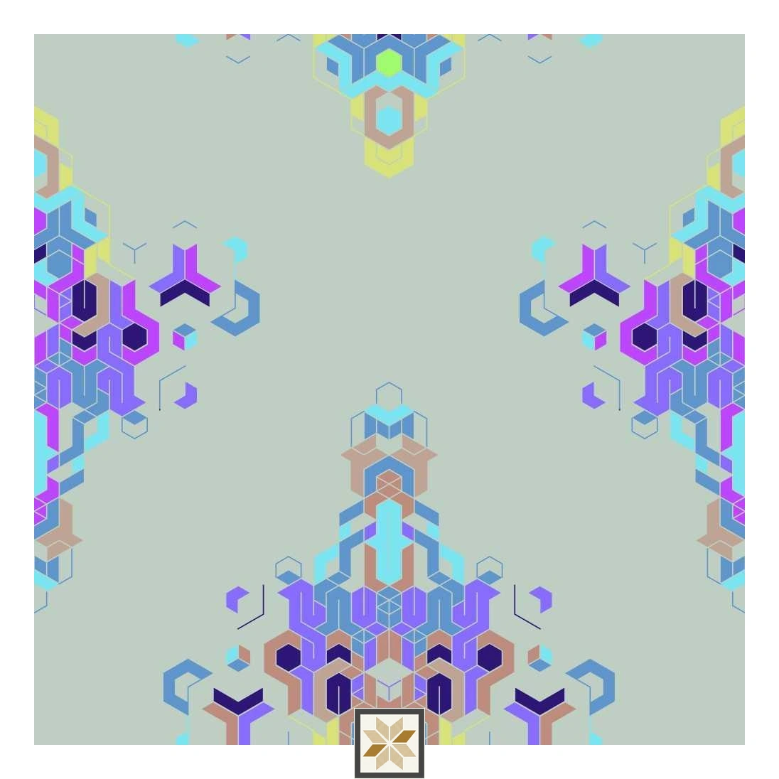 Multi Colour Abstract Wallpaper (52 inches width) : WP-33027-C