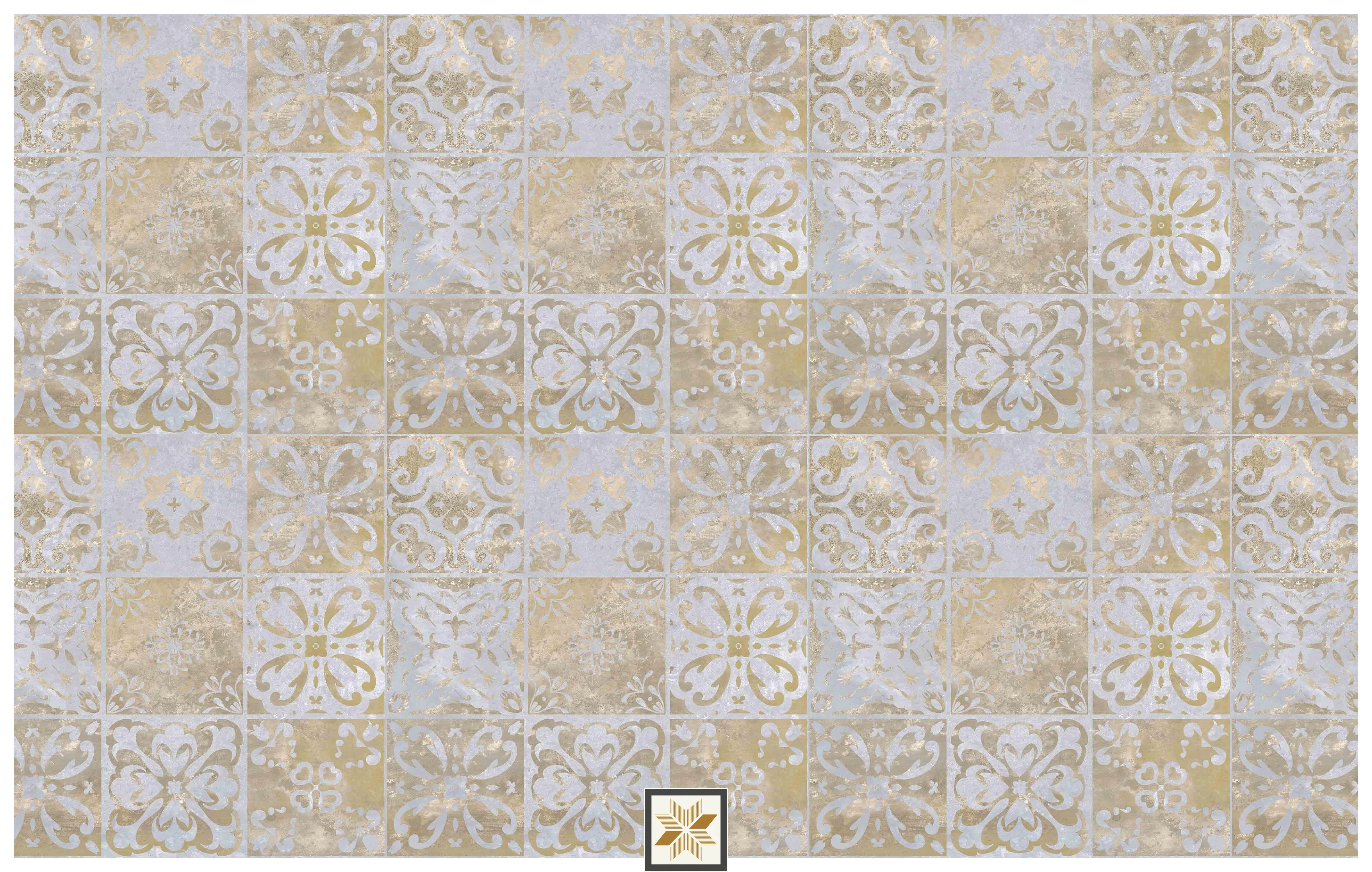 Multi Colour Flower Subtle Wallpaper (52 inches width) : WP-29854-C