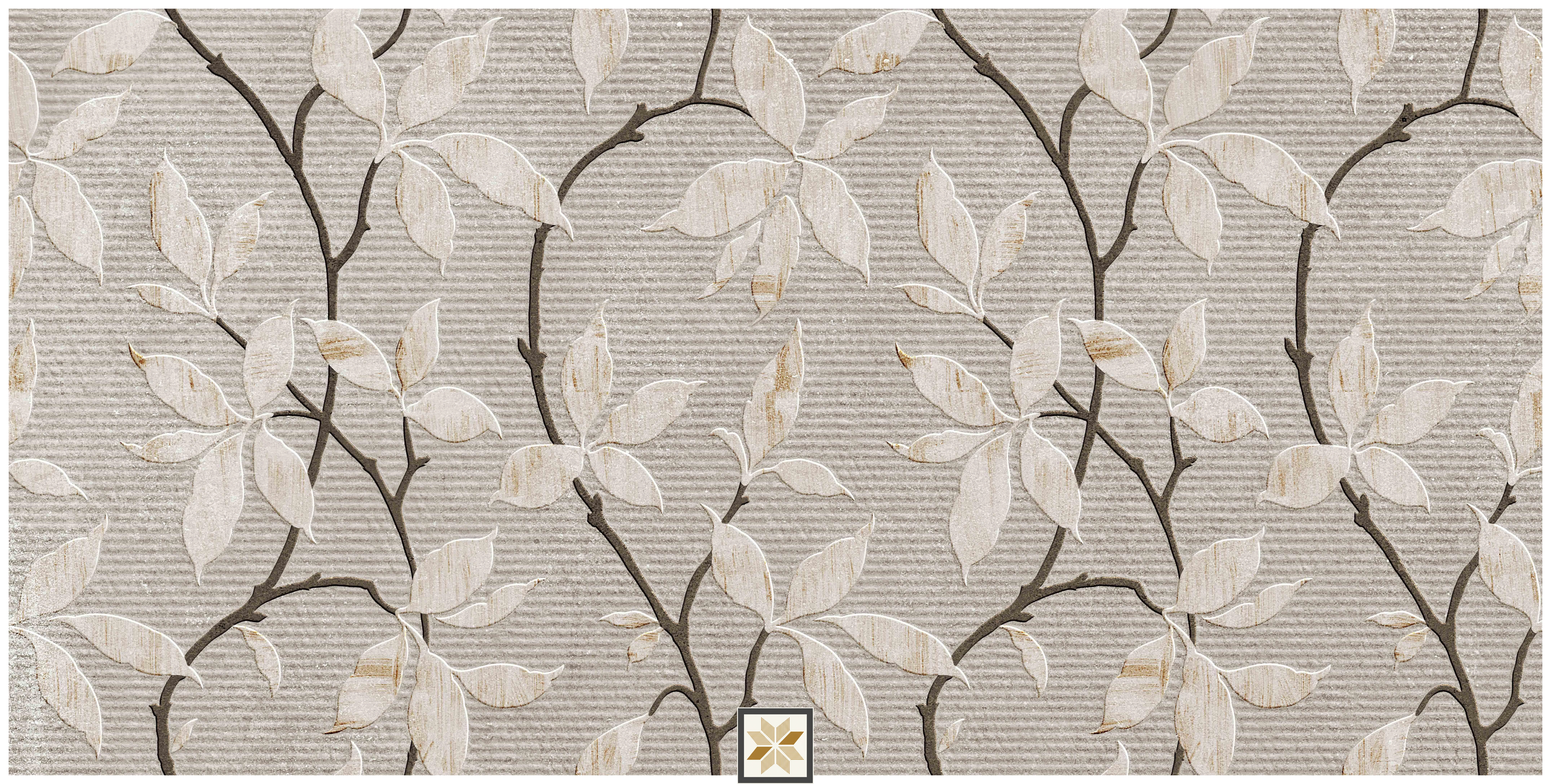 Brown Flower Wallpaper (52 inches width) : WP-29815-C