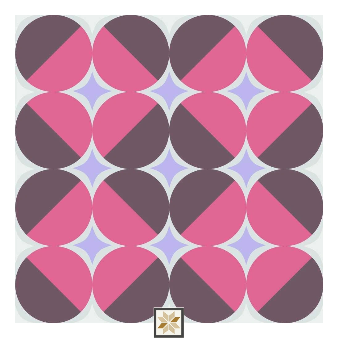 Multi Colour Shapes Wallpaper (50 inches width) : WP-30840-D