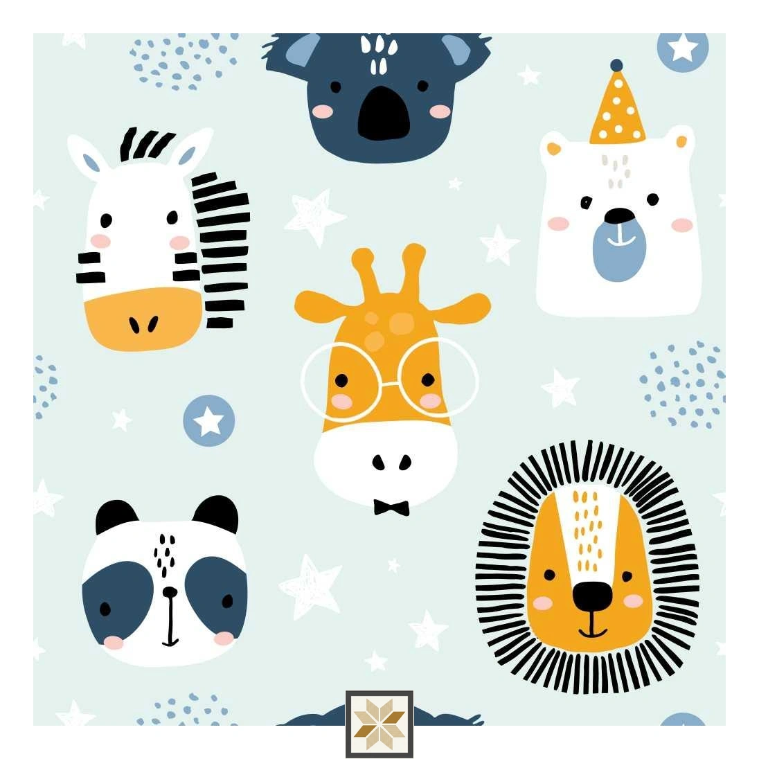 Multi Colour Wildlife Wallpaper (52 inches width) : WP-32115-C