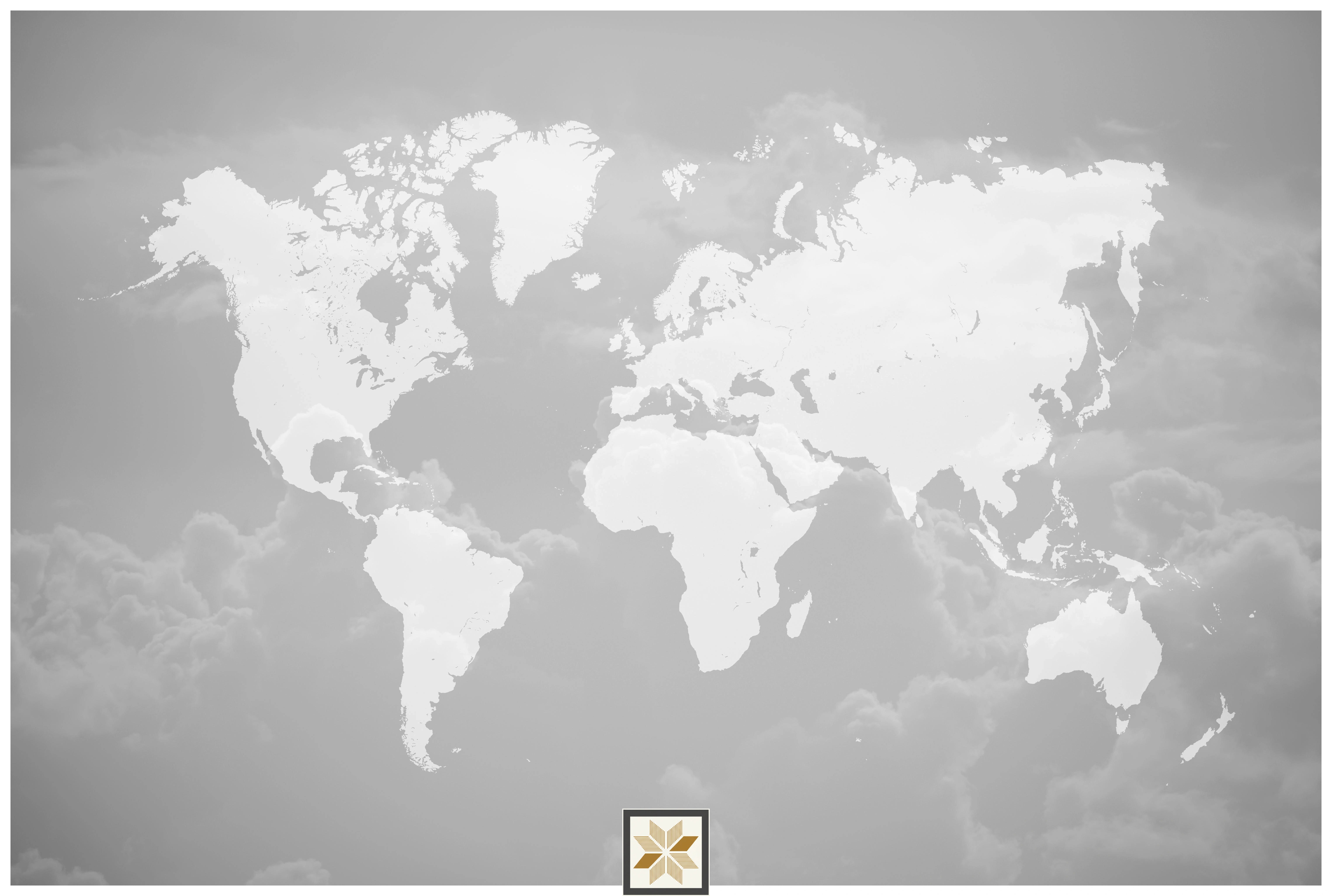 Grey Map Wallpaper (50 inches width) : WP-31283-D