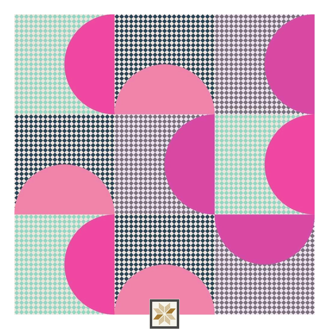 Multi Colour Pattern Wallpaper (40 inches width) : WP-32417-B