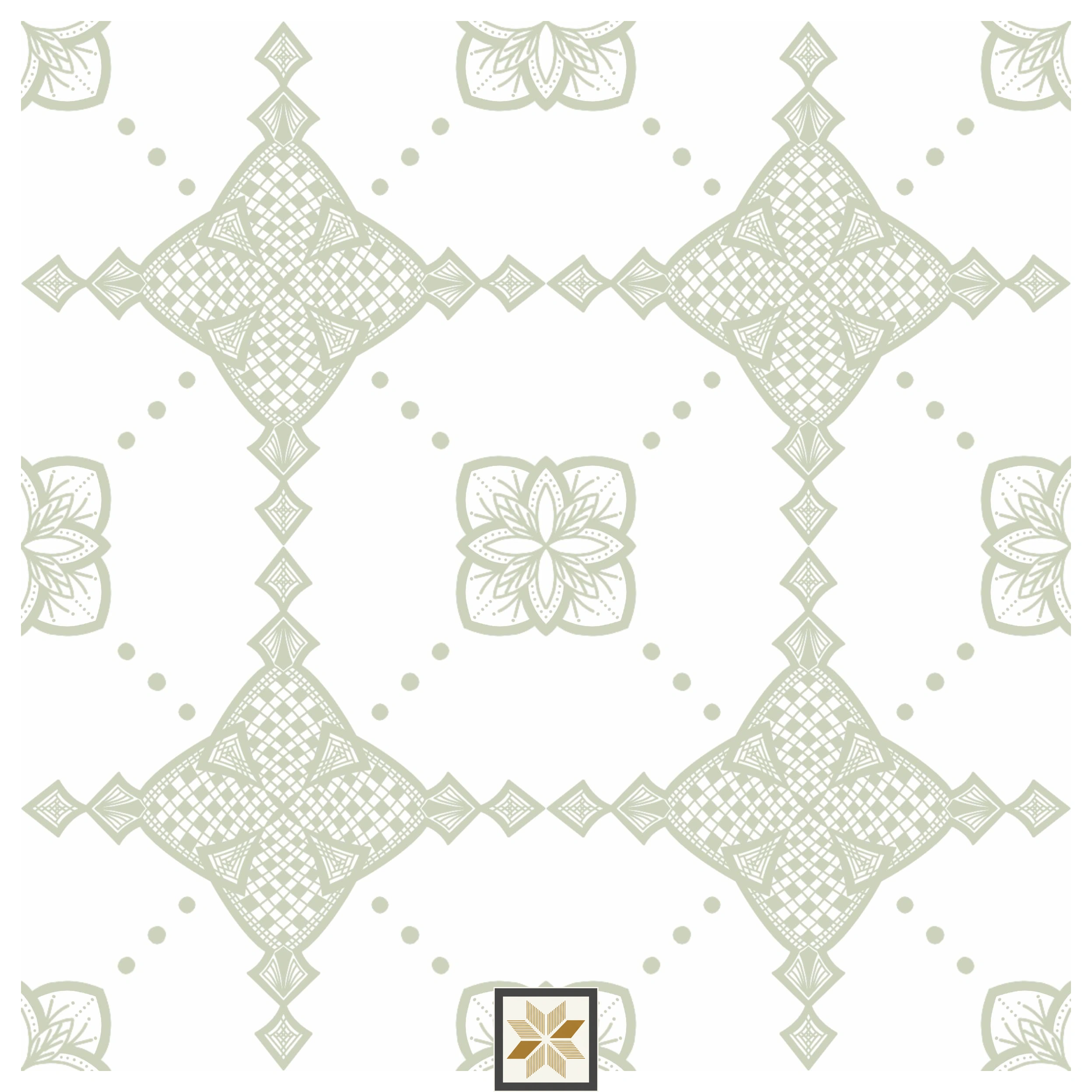 Multi Colour Pattern Wallpaper (50 inches width) : WP-32400-D