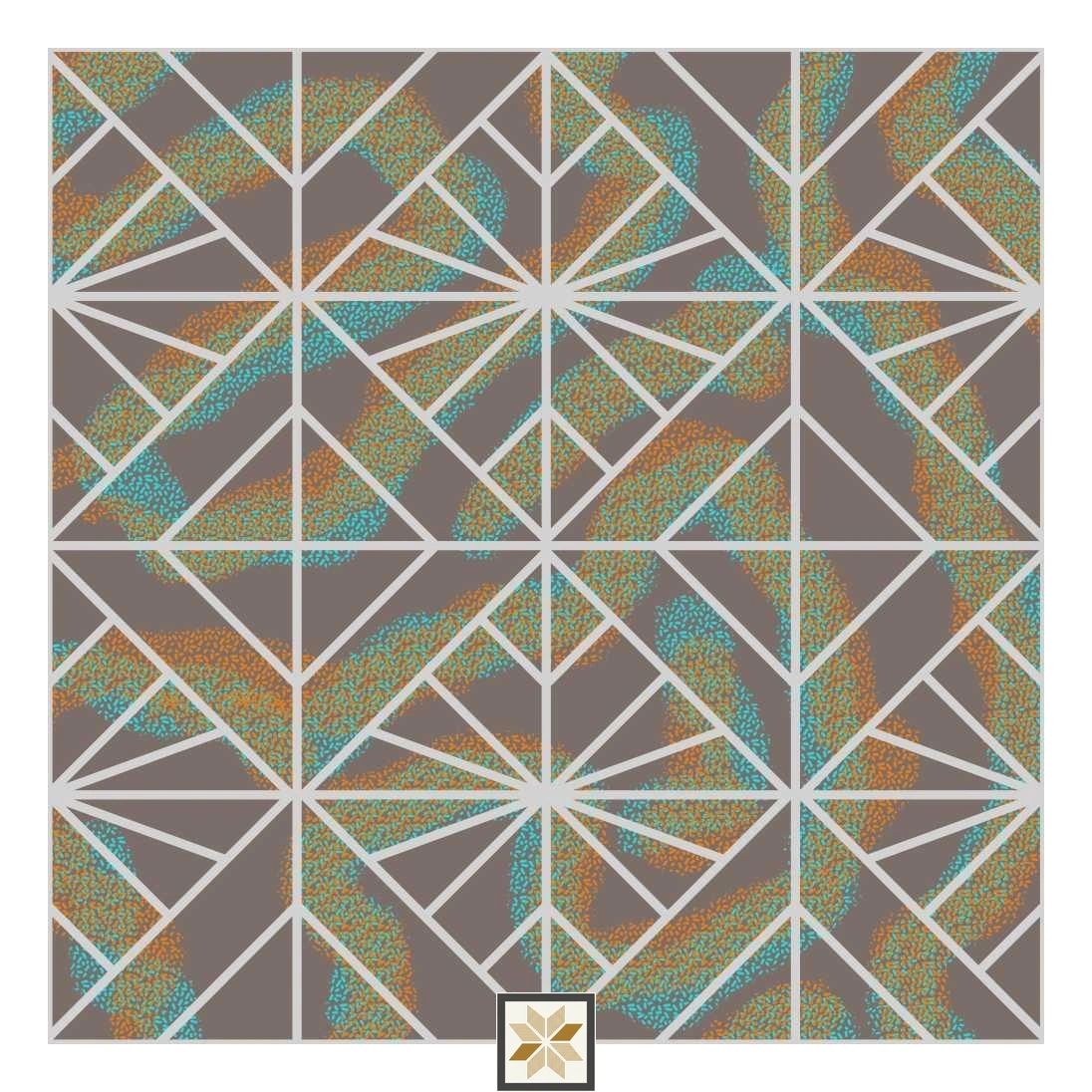 Multi Colour Shapes Wallpaper (52 inches width) : WP-32565-C