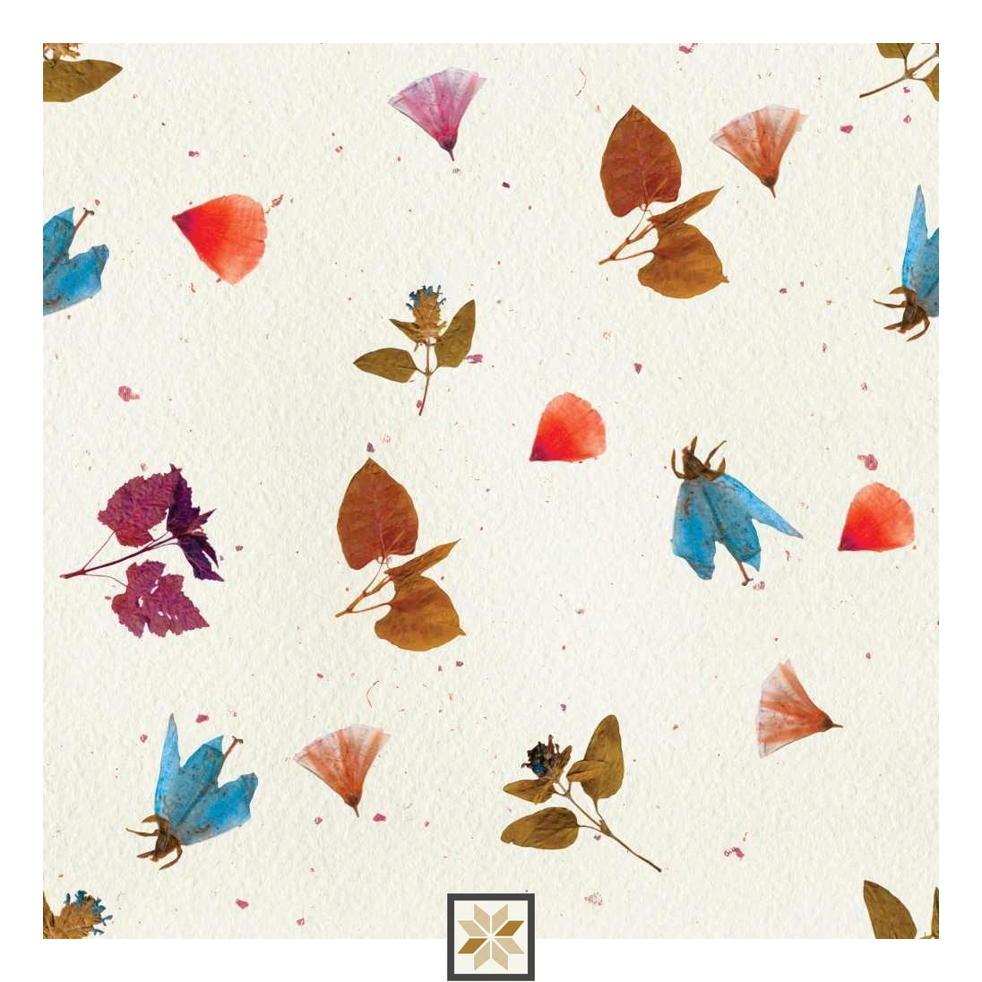 Multi Colour Flower Wallpaper (40 inches width) : WP-30904-E