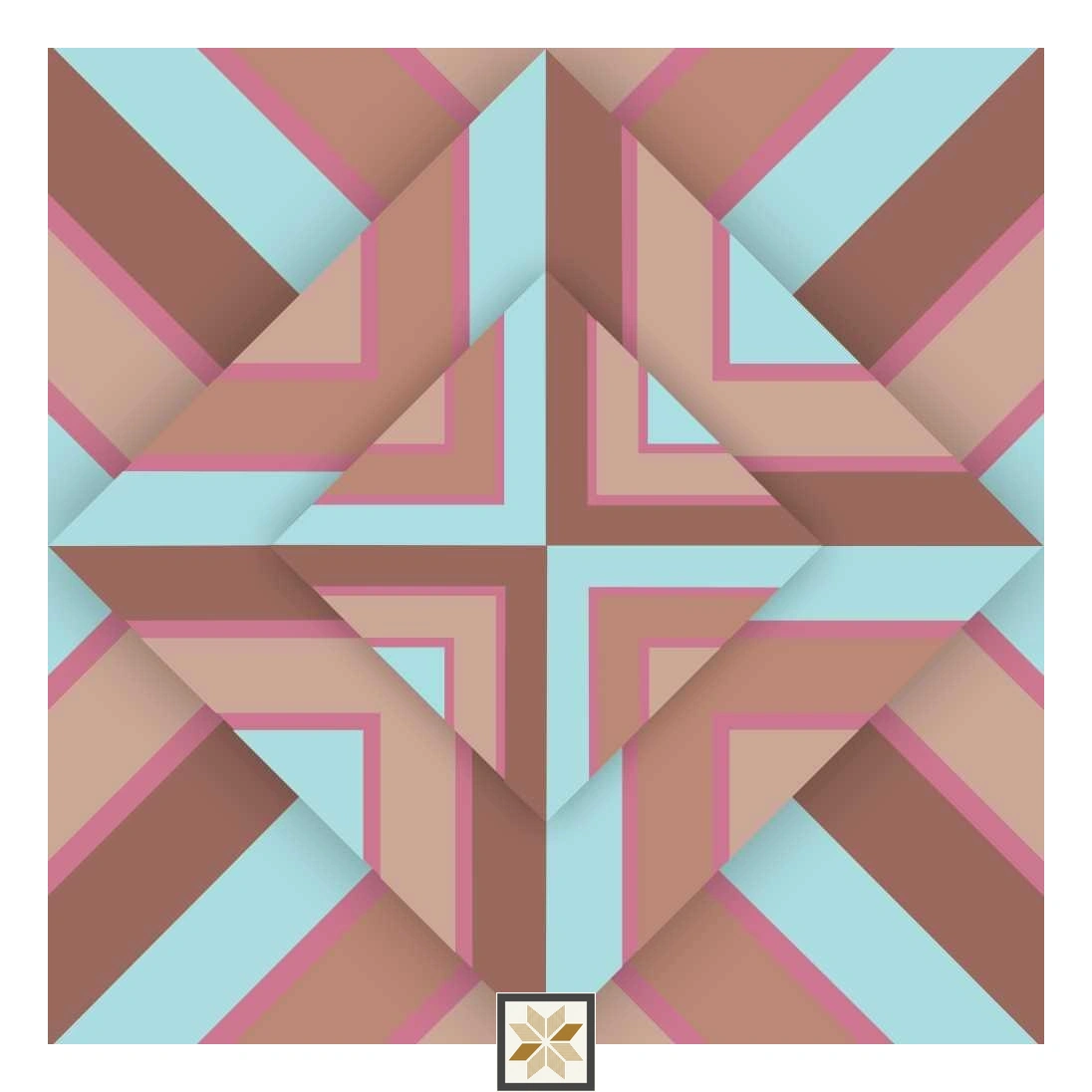 Multi Colour Abstract Wallpaper (52 inches width) : WP-30922-C