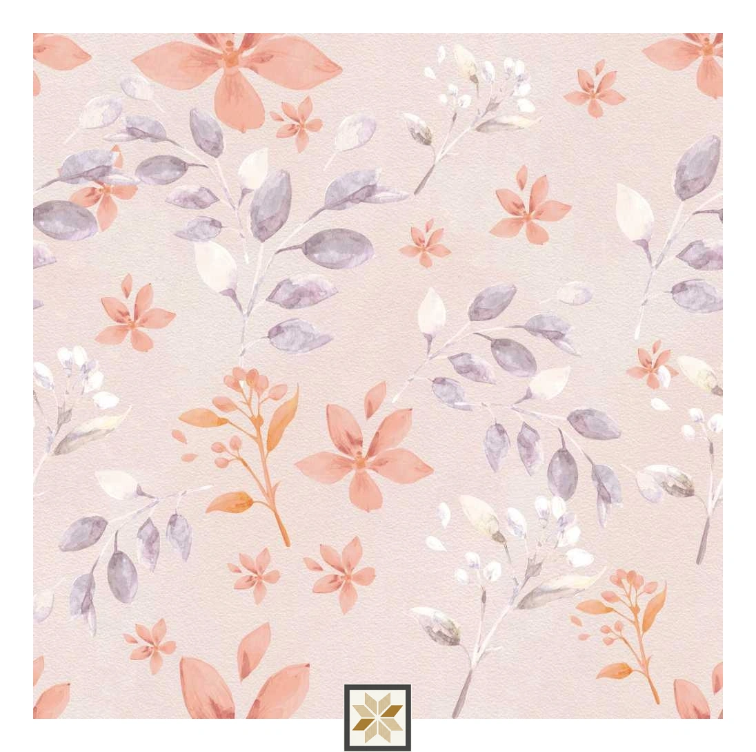 Multi Colour Flower Wallpaper (50 inches width) : WP-30300-D