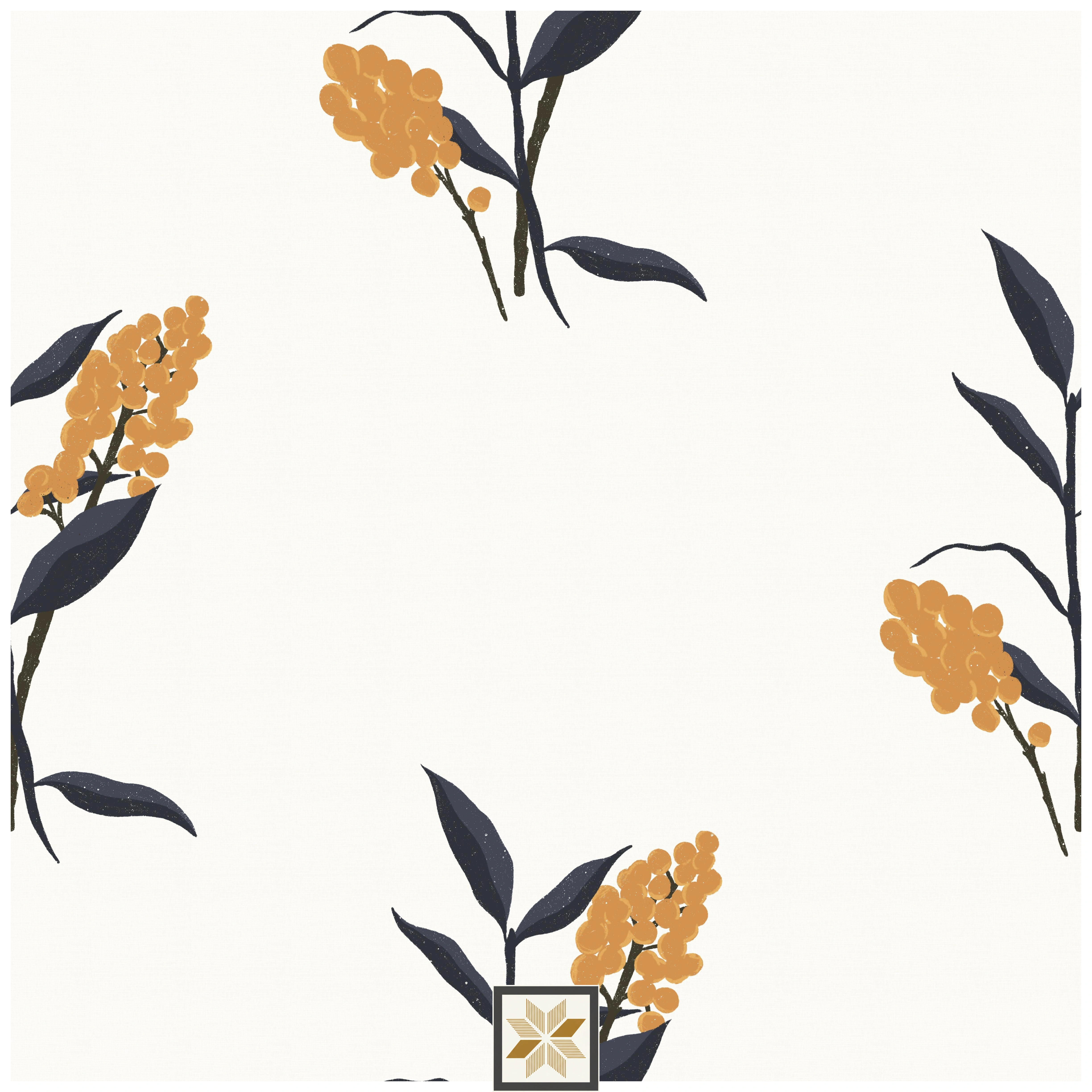 Multi Colour Flower Wallpaper (50 inches width) : WP-30530-D