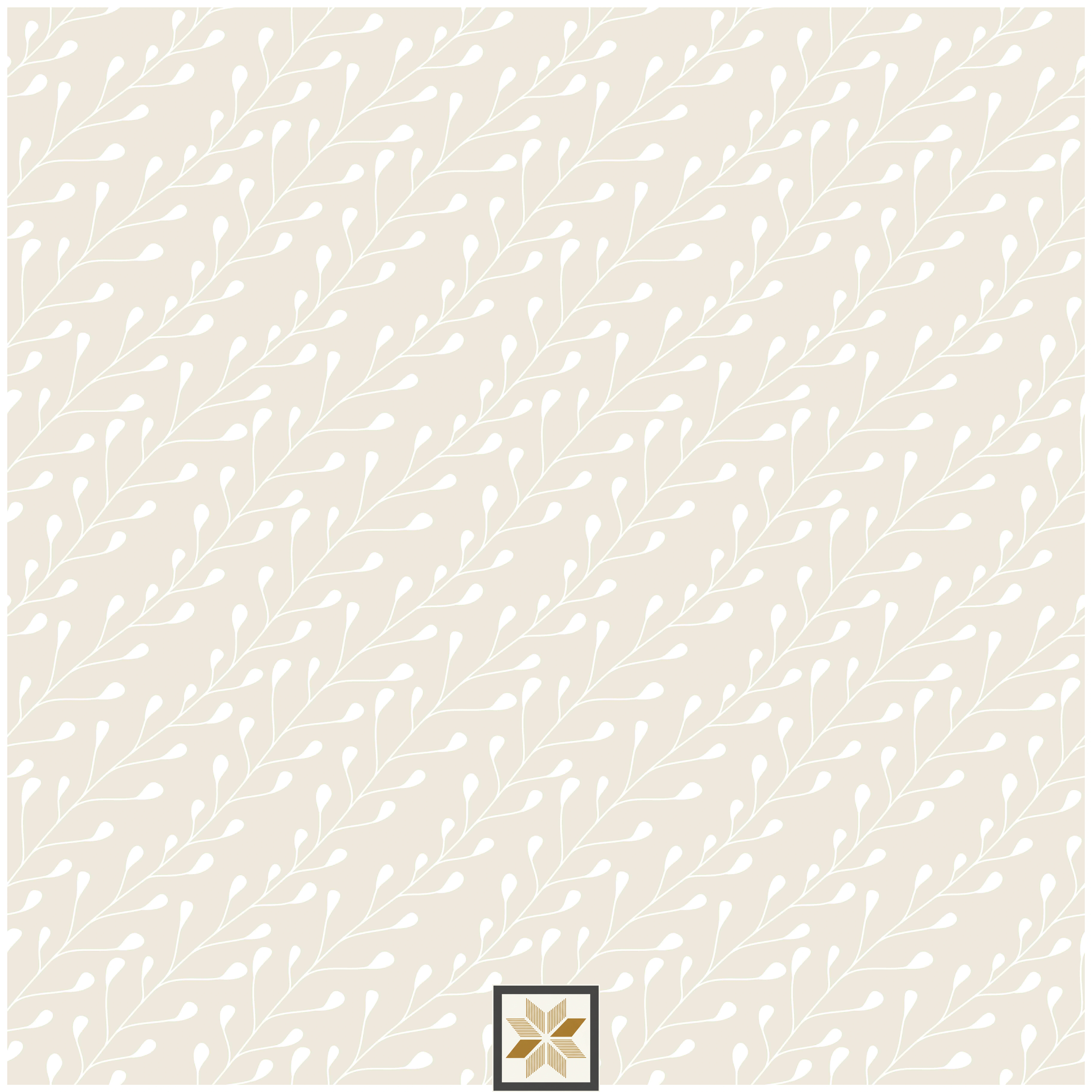 Cream Flower Subtle Wallpaper (52 inches width) : WP-30116-C