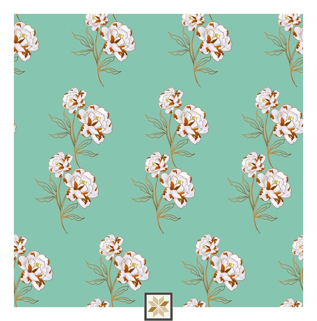 Multi Colour Flower Wallpaper (52 inches width) : WP-33266-C