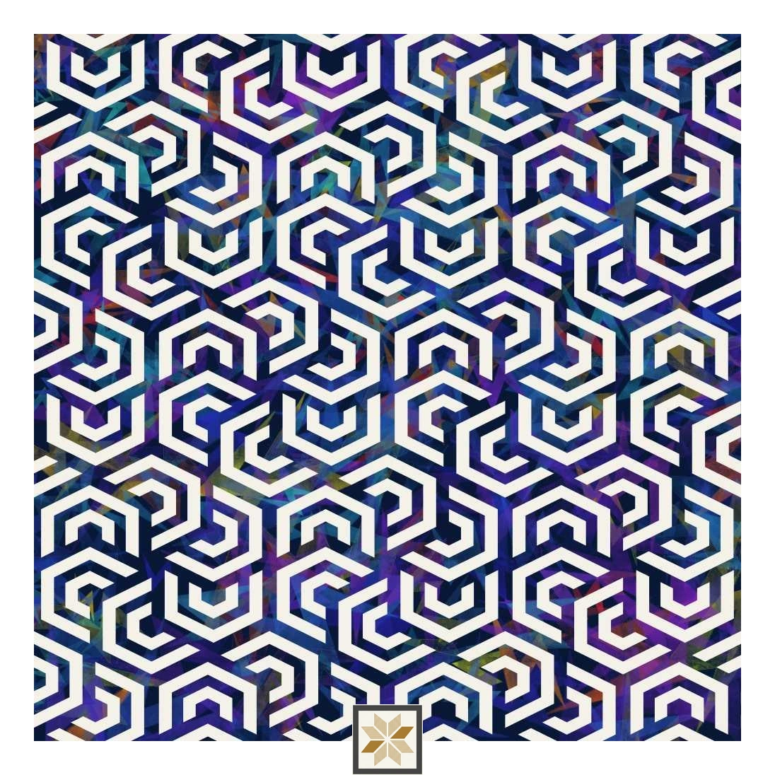 Multi Colour Pattern Wallpaper (40 inches width) : WP-30244-E