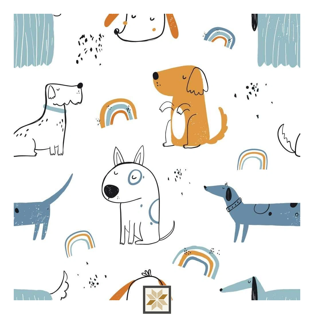 Multi Colour Wildlife Wallpaper (52 inches width) : WP-30335-C