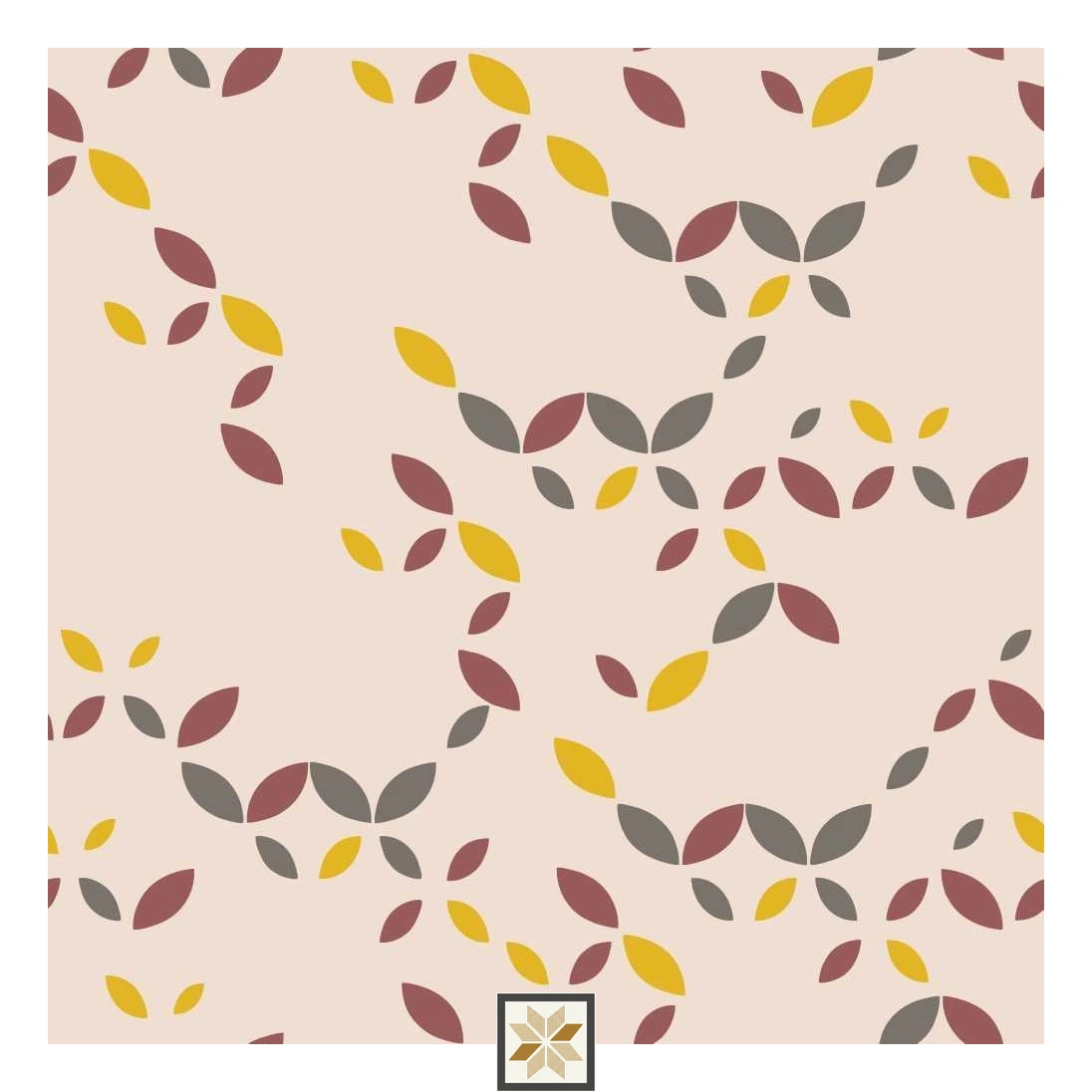 Multi Colour Pattern Wallpaper (40 inches width) : WP-32053-B