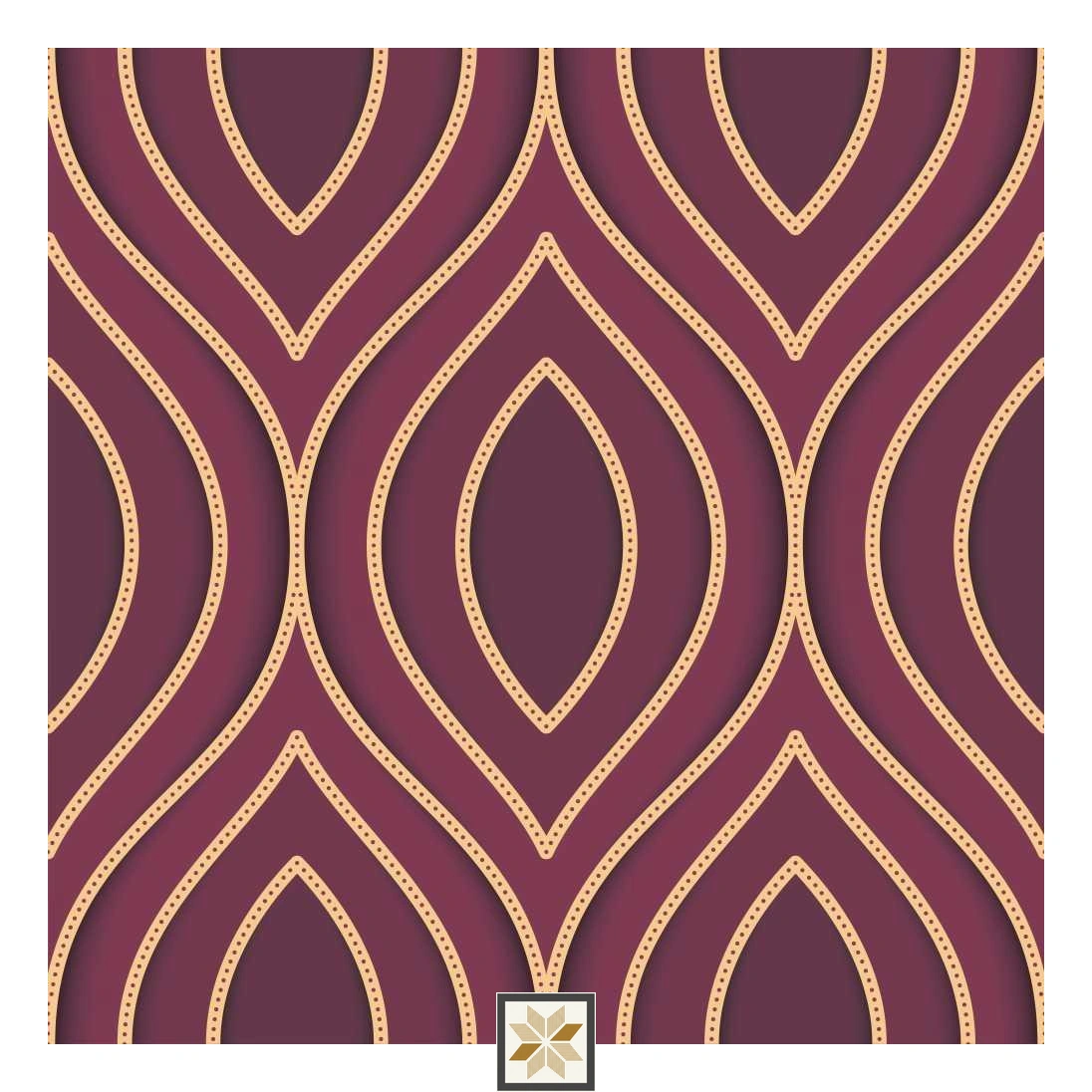 Multi Colour Pattern Wallpaper (40 inches width) : WP-33508-E