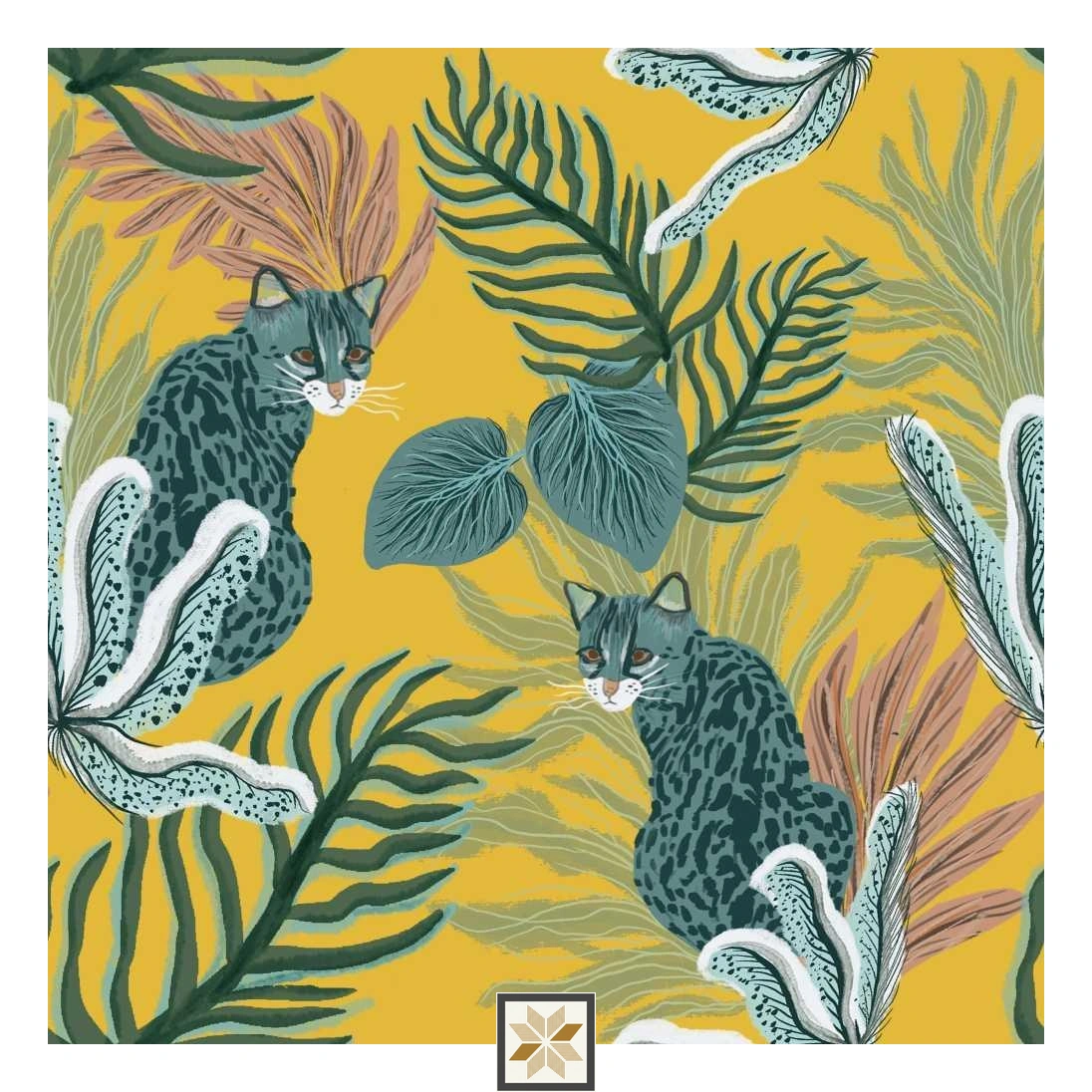 Multi Colour Wildlife Modern Wallpaper (52 inches width) : WP-31609-C