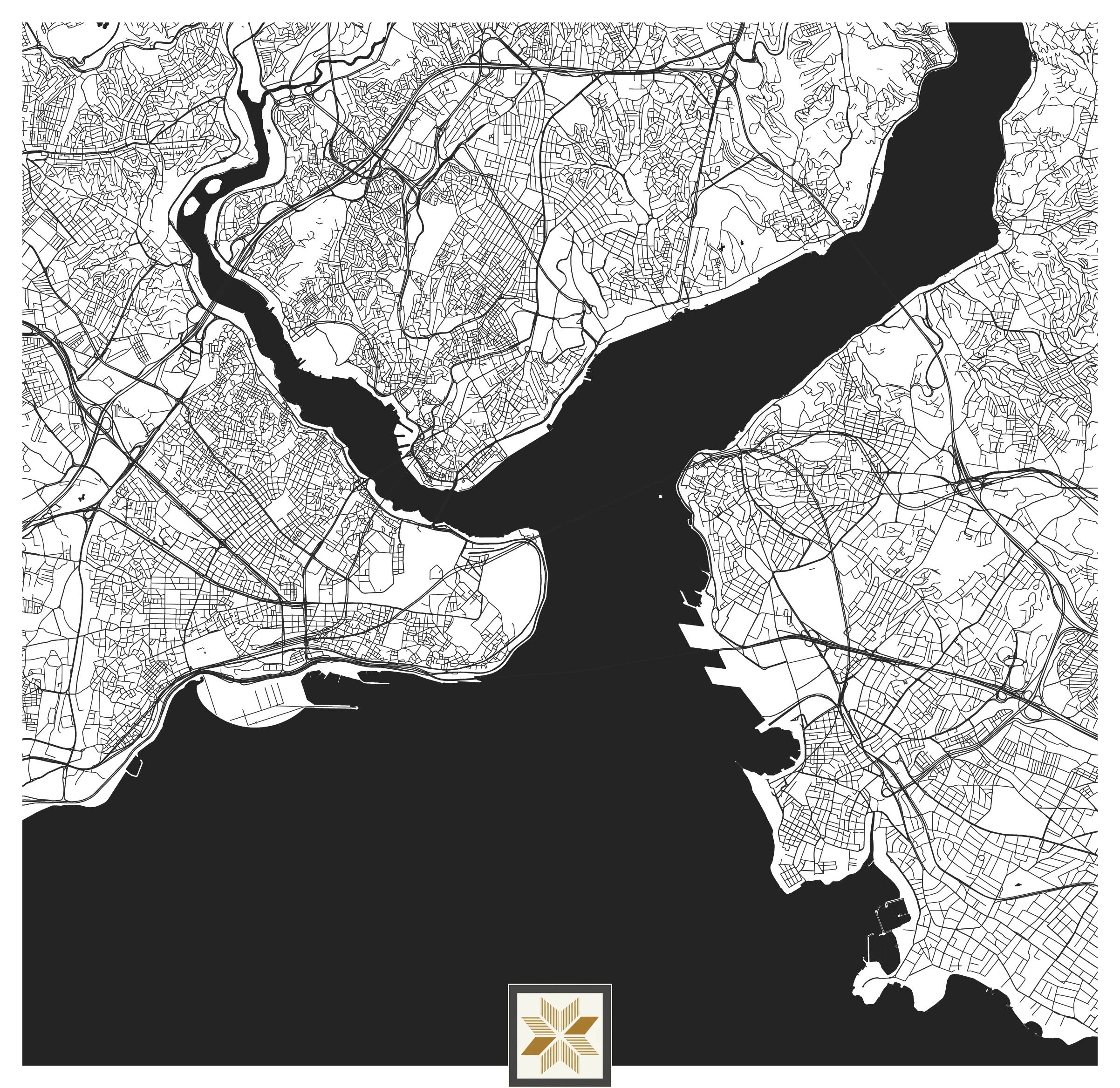 White Map Wallpaper (40 inches width) : WP-31119-B