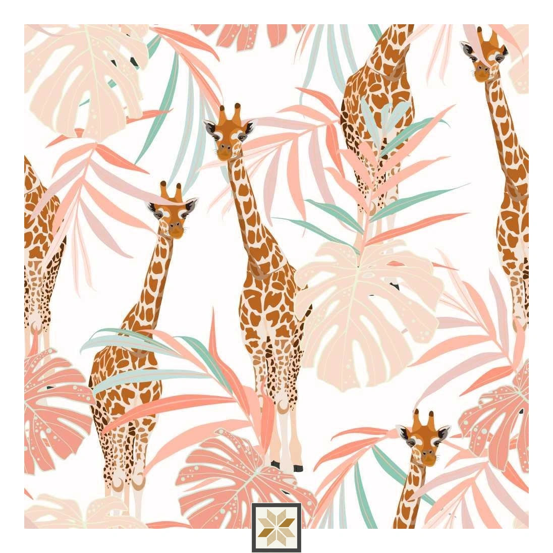 Multi Colour Wildlife Wallpaper (52 inches width) : WP-32260-C