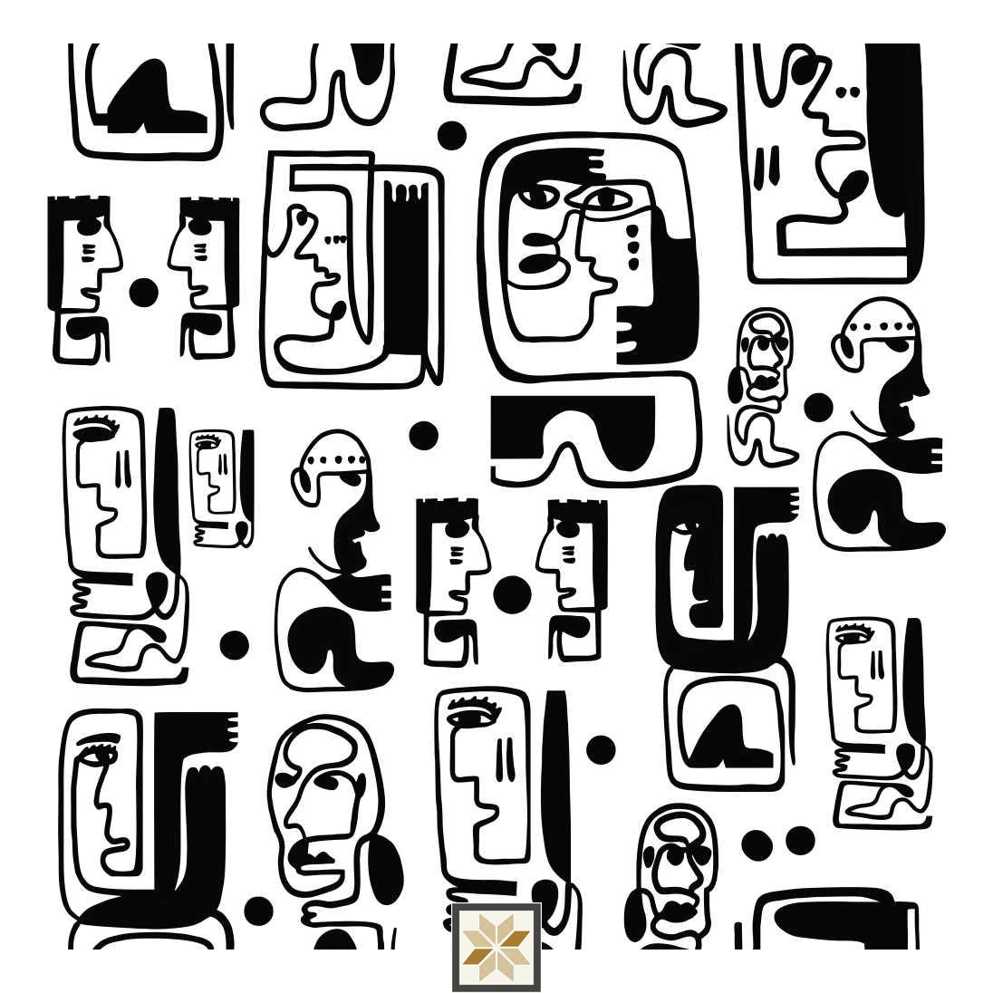 Multi Colour Abstract Wallpaper (50 inches width) : WP-31909-D