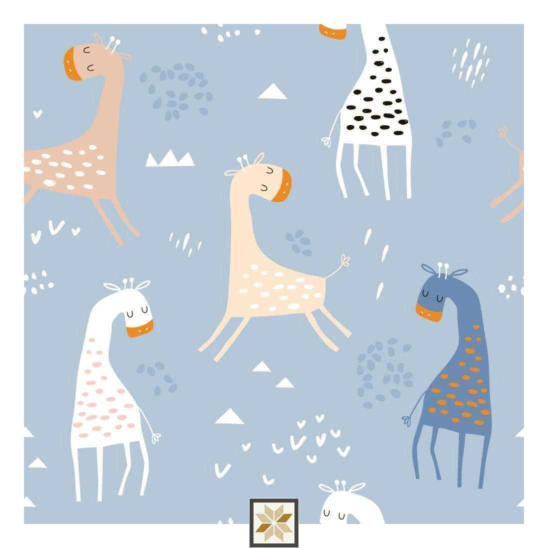 Multi Colour Wildlife Wallpaper (52 inches width) : WP-32939-C