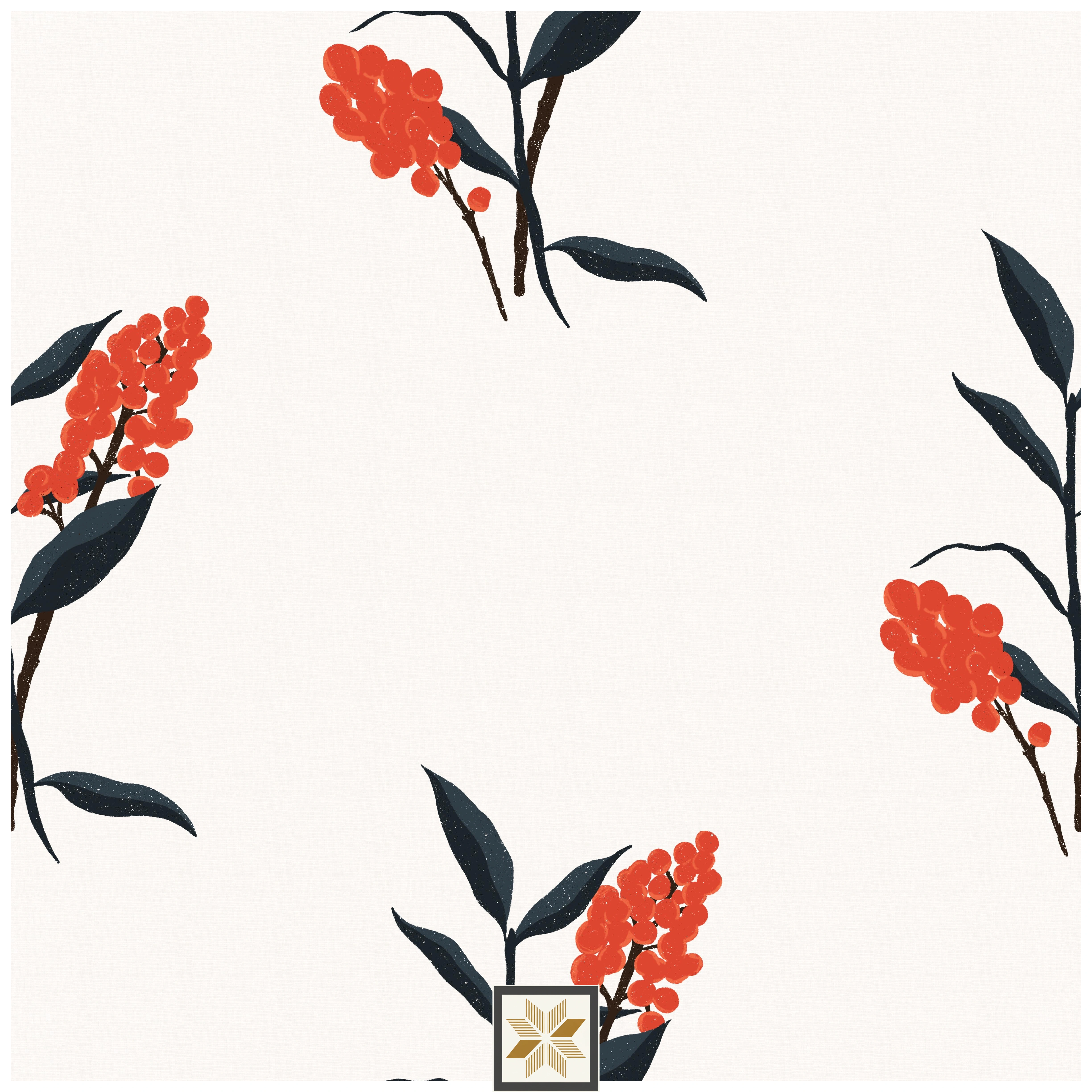 Multi Colour Flower Wallpaper (40 inches width) : WP-32943-B