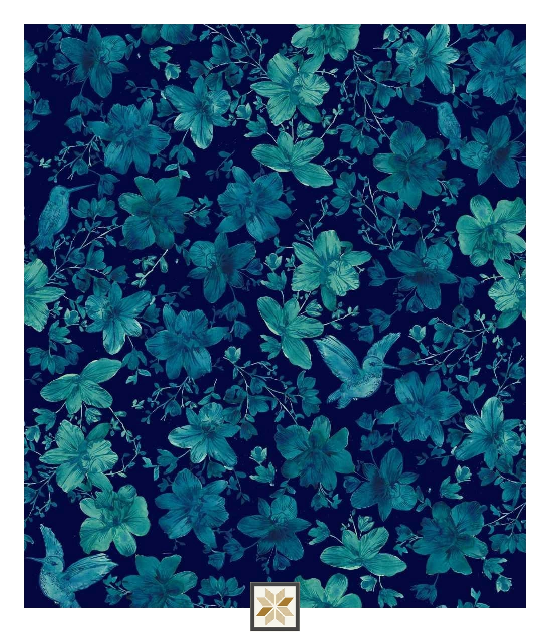 Multi Colour Flower Wallpaper (50 inches width) : WP-33087-D