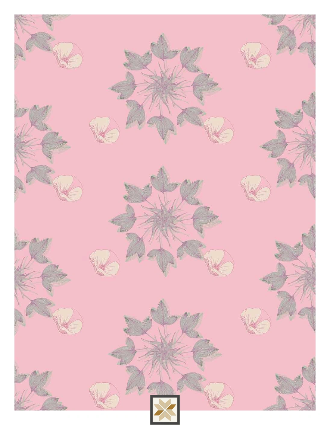 Multi Colour Flower Wallpaper (52 inches width) : WP-31966-C