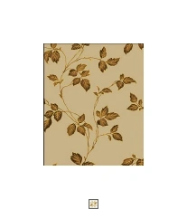 Brown Flower PVC(Vinyl) Wallpaper (529 inches width) : WP-33350-C