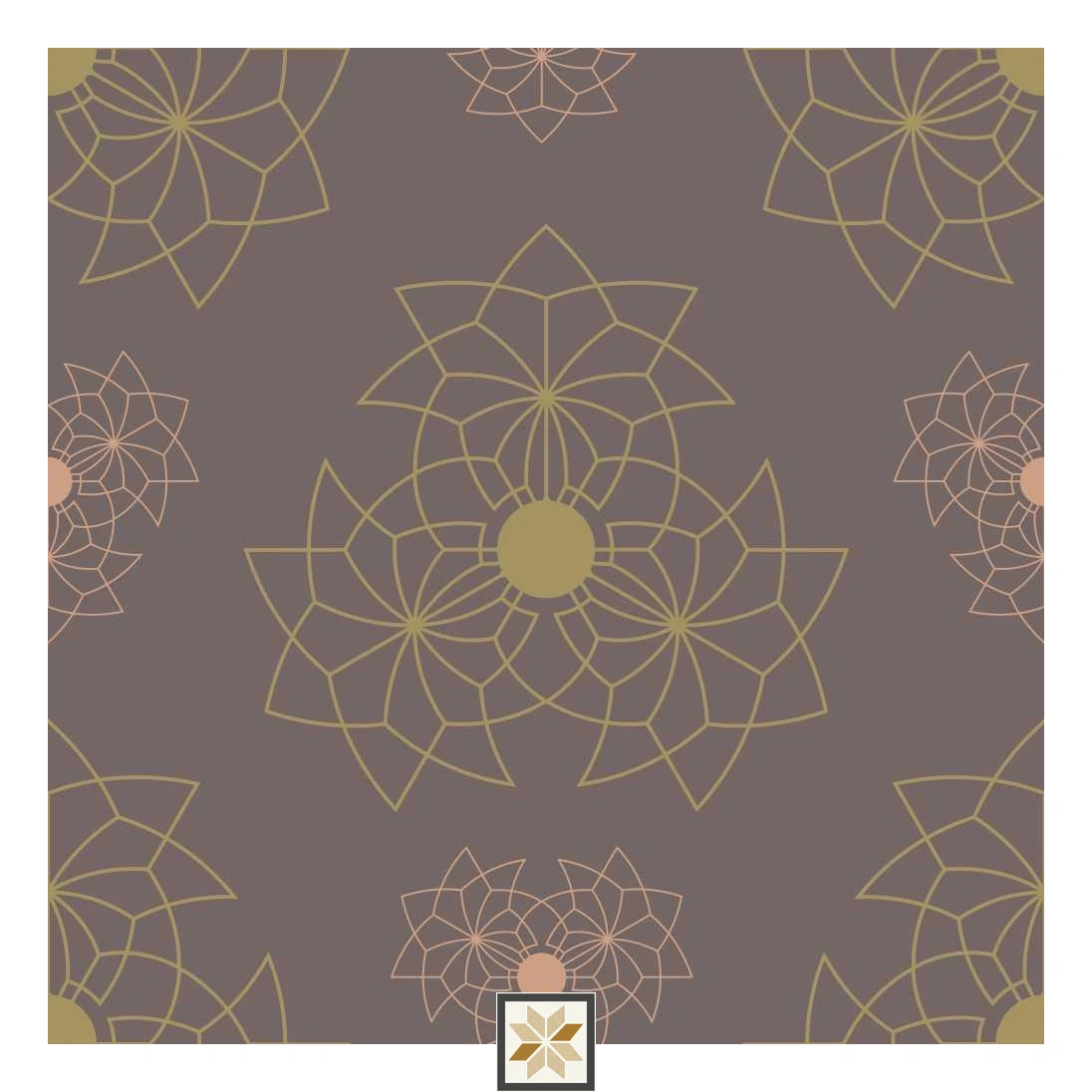 Multi Colour Pattern Wallpaper (52 inches width) : WP-32472-C